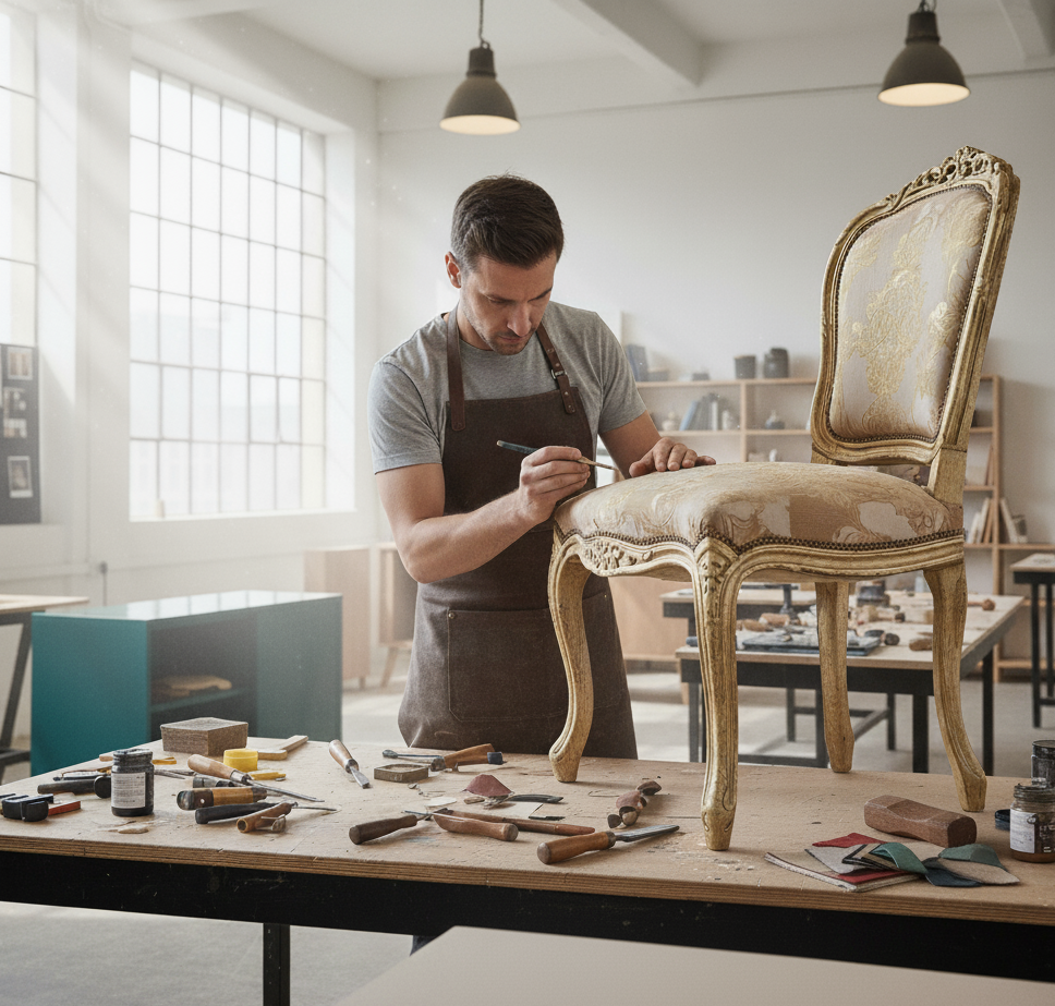 Tienda de restauración de muebles en Valencia: antes y después de un aparador