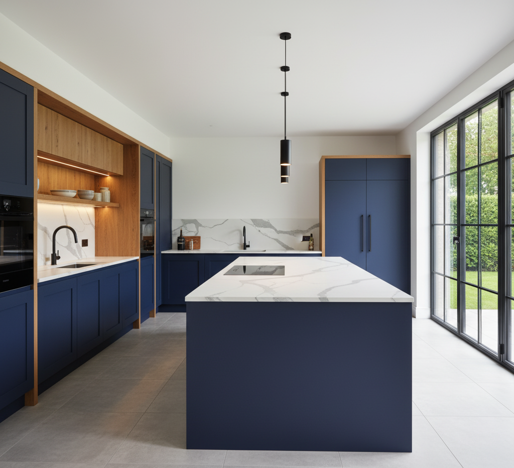 Cocina con península abierta