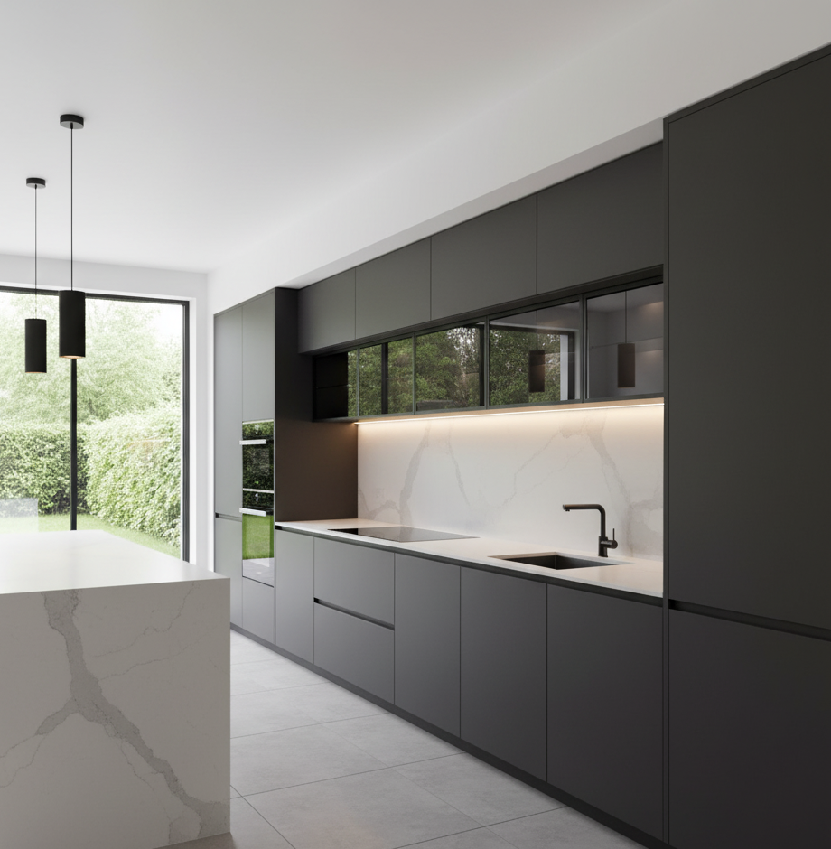 Cocina lineal moderna