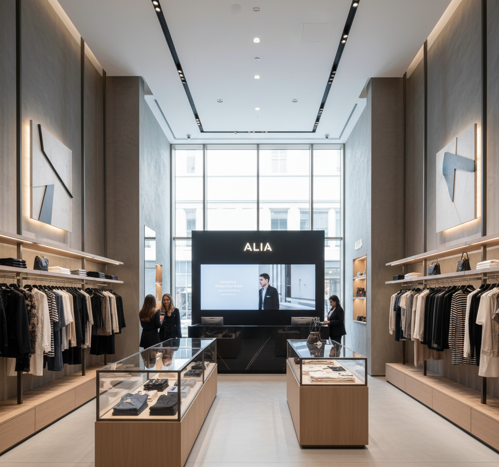 Retail: exposición y mostrador corporativo