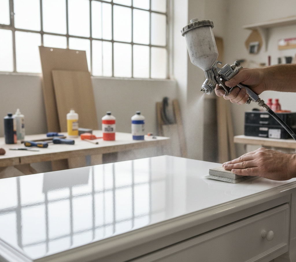 Tienda de lacado de muebles en Valencia: acabado uniforme en cabina
